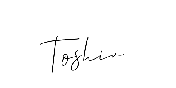 Also we have Toshiv name is the best signature style. Create professional handwritten signature collection using Allison_Script autograph style. Toshiv signature style 2 images and pictures png