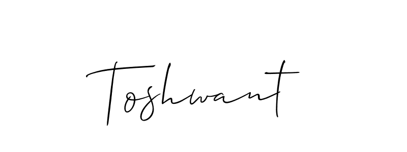 Make a beautiful signature design for name Toshwant. With this signature (Allison_Script) style, you can create a handwritten signature for free. Toshwant signature style 2 images and pictures png