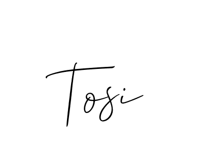 Design your own signature with our free online signature maker. With this signature software, you can create a handwritten (Allison_Script) signature for name Tosi. Tosi signature style 2 images and pictures png