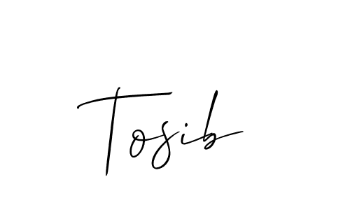 Use a signature maker to create a handwritten signature online. With this signature software, you can design (Allison_Script) your own signature for name Tosib. Tosib signature style 2 images and pictures png
