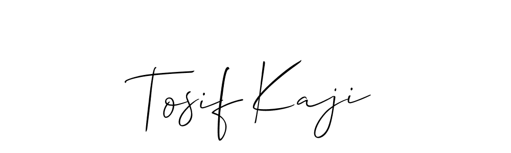 How to make Tosif Kaji name signature. Use Allison_Script style for creating short signs online. This is the latest handwritten sign. Tosif Kaji signature style 2 images and pictures png