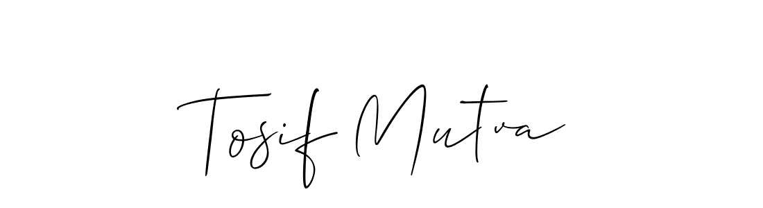 Also You can easily find your signature by using the search form. We will create Tosif Mutva name handwritten signature images for you free of cost using Allison_Script sign style. Tosif Mutva signature style 2 images and pictures png
