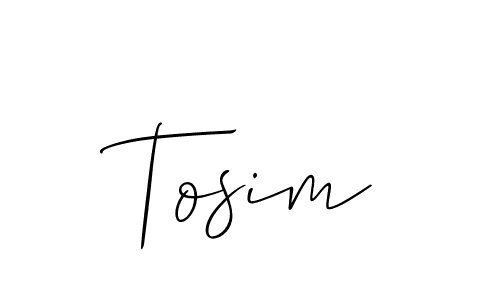 Make a beautiful signature design for name Tosim. With this signature (Allison_Script) style, you can create a handwritten signature for free. Tosim signature style 2 images and pictures png