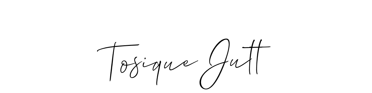 Tosique Jutt stylish signature style. Best Handwritten Sign (Allison_Script) for my name. Handwritten Signature Collection Ideas for my name Tosique Jutt. Tosique Jutt signature style 2 images and pictures png