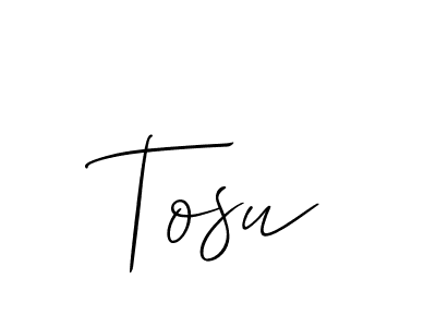 Use a signature maker to create a handwritten signature online. With this signature software, you can design (Allison_Script) your own signature for name Tosu. Tosu signature style 2 images and pictures png