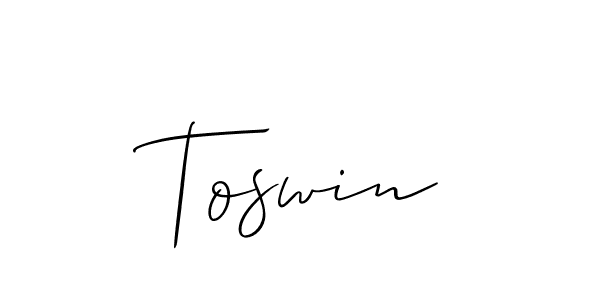 You should practise on your own different ways (Allison_Script) to write your name (Toswin) in signature. don't let someone else do it for you. Toswin signature style 2 images and pictures png