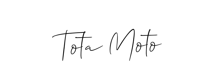 Design your own signature with our free online signature maker. With this signature software, you can create a handwritten (Allison_Script) signature for name Tota Moto. Tota Moto signature style 2 images and pictures png