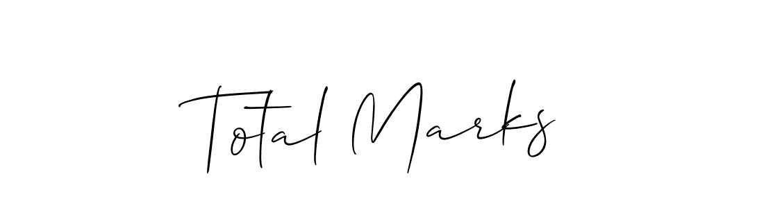 Use a signature maker to create a handwritten signature online. With this signature software, you can design (Allison_Script) your own signature for name Total Marks. Total Marks signature style 2 images and pictures png