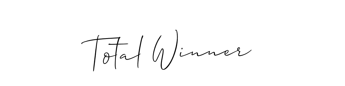 It looks lik you need a new signature style for name Total Winner. Design unique handwritten (Allison_Script) signature with our free signature maker in just a few clicks. Total Winner signature style 2 images and pictures png