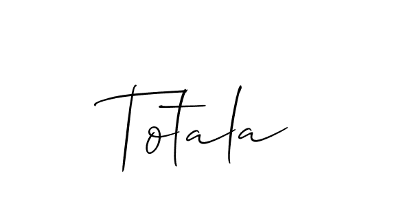 Make a beautiful signature design for name Totala. With this signature (Allison_Script) style, you can create a handwritten signature for free. Totala signature style 2 images and pictures png