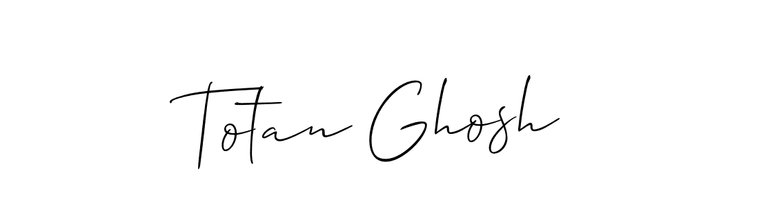 How to make Totan Ghosh name signature. Use Allison_Script style for creating short signs online. This is the latest handwritten sign. Totan Ghosh signature style 2 images and pictures png