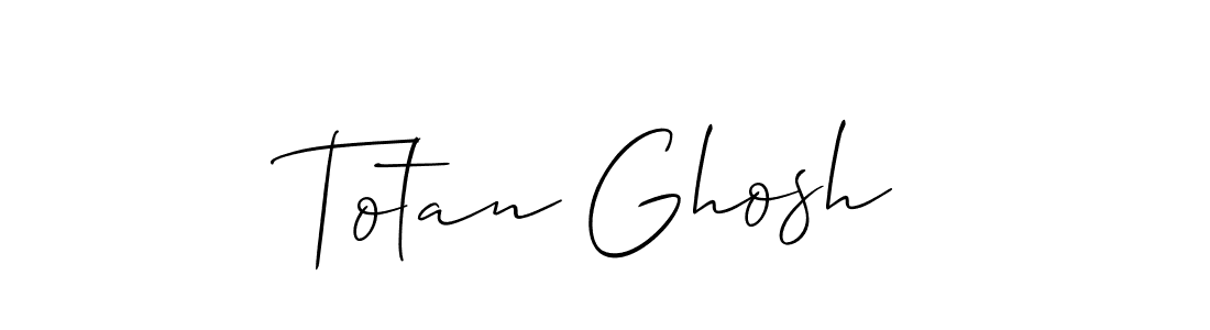 Design your own signature with our free online signature maker. With this signature software, you can create a handwritten (Allison_Script) signature for name Totan Ghosh. Totan Ghosh signature style 2 images and pictures png