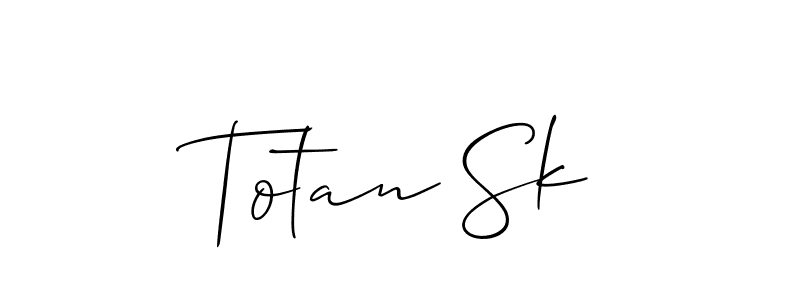 It looks lik you need a new signature style for name Totan Sk. Design unique handwritten (Allison_Script) signature with our free signature maker in just a few clicks. Totan Sk signature style 2 images and pictures png