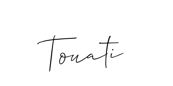 How to make Touati name signature. Use Allison_Script style for creating short signs online. This is the latest handwritten sign. Touati signature style 2 images and pictures png