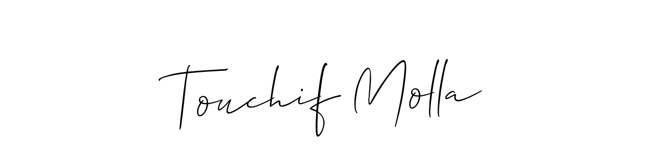 You can use this online signature creator to create a handwritten signature for the name Touchif Molla. This is the best online autograph maker. Touchif Molla signature style 2 images and pictures png