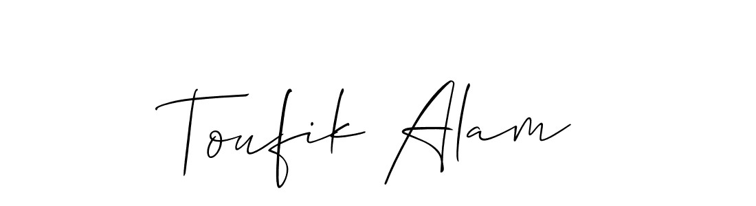 It looks lik you need a new signature style for name Toufik Alam. Design unique handwritten (Allison_Script) signature with our free signature maker in just a few clicks. Toufik Alam signature style 2 images and pictures png