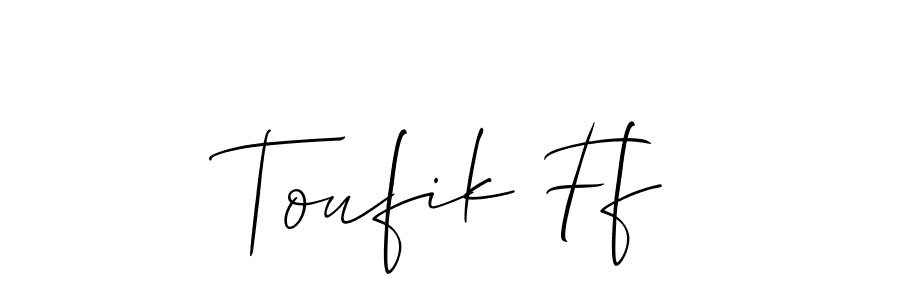 Best and Professional Signature Style for Toufik Ff. Allison_Script Best Signature Style Collection. Toufik Ff signature style 2 images and pictures png