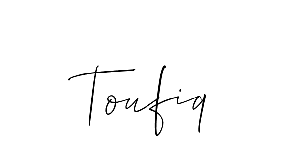 Also You can easily find your signature by using the search form. We will create Toufiq name handwritten signature images for you free of cost using Allison_Script sign style. Toufiq signature style 2 images and pictures png