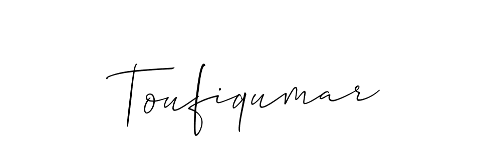 Similarly Allison_Script is the best handwritten signature design. Signature creator online .You can use it as an online autograph creator for name Toufiqumar. Toufiqumar signature style 2 images and pictures png