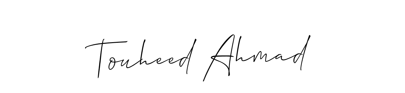 It looks lik you need a new signature style for name Touheed Ahmad. Design unique handwritten (Allison_Script) signature with our free signature maker in just a few clicks. Touheed Ahmad signature style 2 images and pictures png