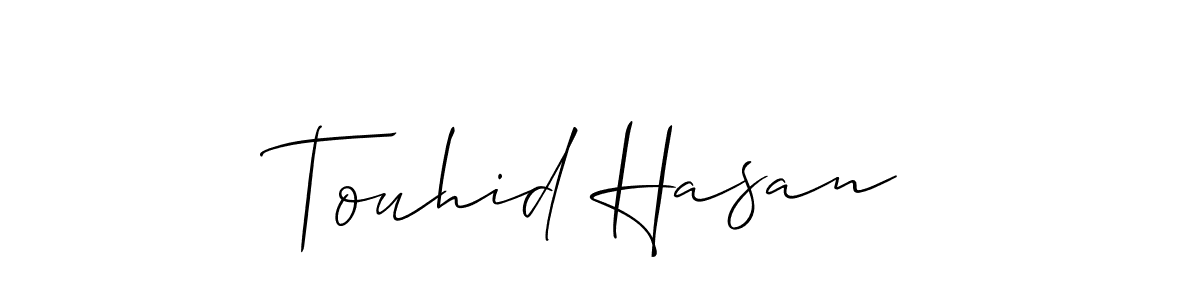 if you are searching for the best signature style for your name Touhid Hasan. so please give up your signature search. here we have designed multiple signature styles  using Allison_Script. Touhid Hasan signature style 2 images and pictures png