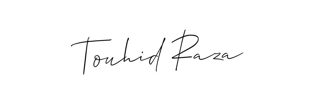 How to Draw Touhid Raza signature style? Allison_Script is a latest design signature styles for name Touhid Raza. Touhid Raza signature style 2 images and pictures png