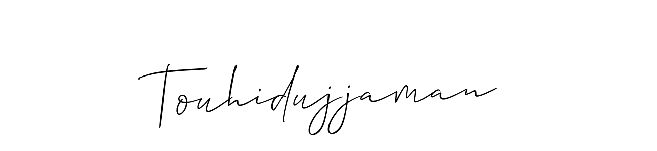 Allison_Script is a professional signature style that is perfect for those who want to add a touch of class to their signature. It is also a great choice for those who want to make their signature more unique. Get Touhidujjaman name to fancy signature for free. Touhidujjaman signature style 2 images and pictures png