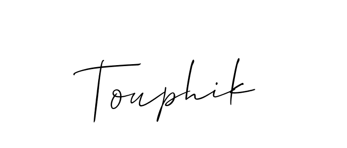 You can use this online signature creator to create a handwritten signature for the name Touphik. This is the best online autograph maker. Touphik signature style 2 images and pictures png