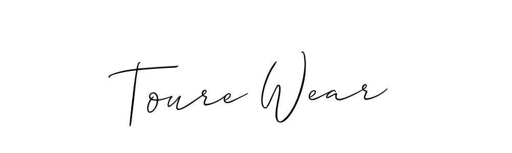 How to Draw Toure Wear signature style? Allison_Script is a latest design signature styles for name Toure Wear. Toure Wear signature style 2 images and pictures png