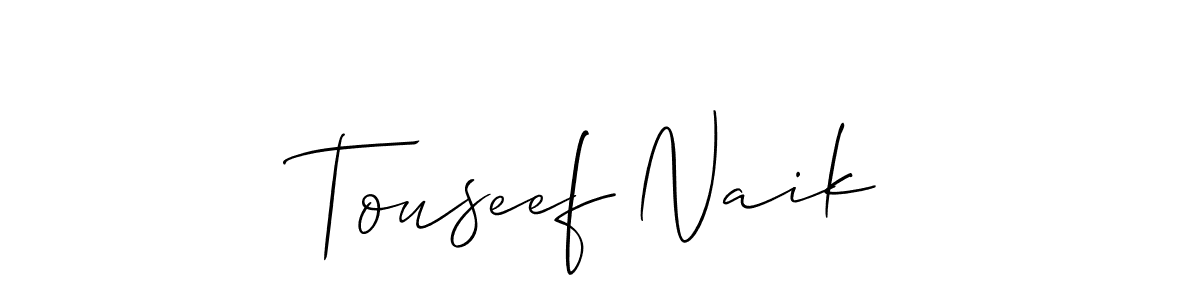 How to Draw Touseef Naik signature style? Allison_Script is a latest design signature styles for name Touseef Naik. Touseef Naik signature style 2 images and pictures png