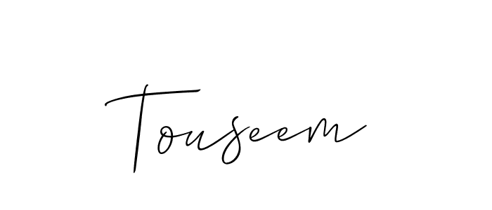 How to Draw Touseem signature style? Allison_Script is a latest design signature styles for name Touseem. Touseem signature style 2 images and pictures png
