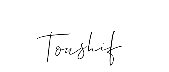 You can use this online signature creator to create a handwritten signature for the name Toushif. This is the best online autograph maker. Toushif signature style 2 images and pictures png