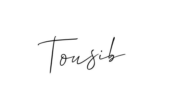 Tousib stylish signature style. Best Handwritten Sign (Allison_Script) for my name. Handwritten Signature Collection Ideas for my name Tousib. Tousib signature style 2 images and pictures png