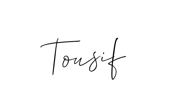 How to Draw Tousif signature style? Allison_Script is a latest design signature styles for name Tousif. Tousif signature style 2 images and pictures png