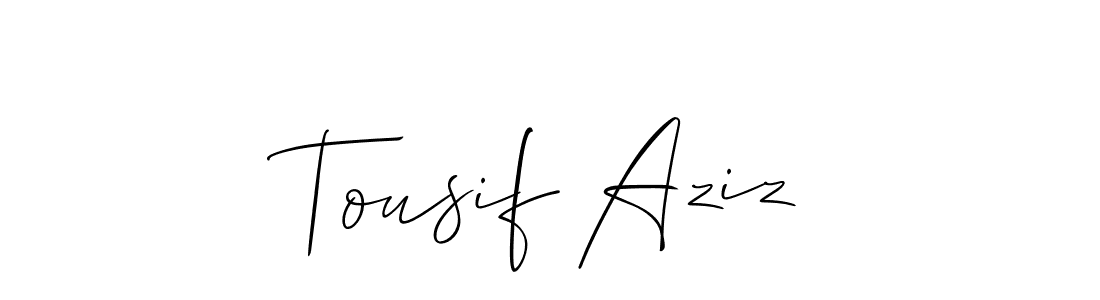 Here are the top 10 professional signature styles for the name Tousif Aziz. These are the best autograph styles you can use for your name. Tousif Aziz signature style 2 images and pictures png