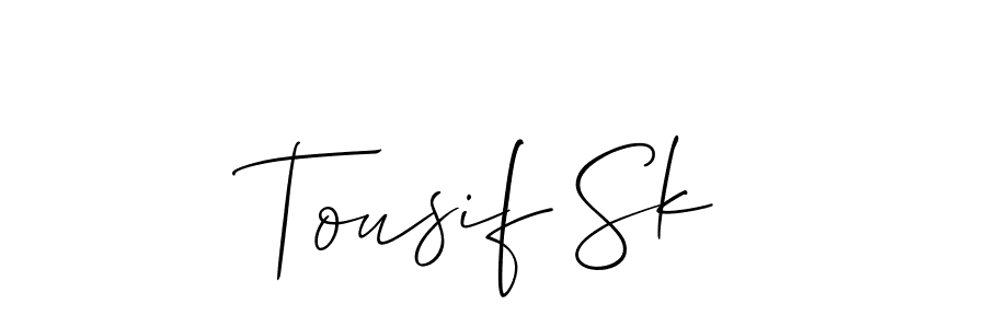 Similarly Allison_Script is the best handwritten signature design. Signature creator online .You can use it as an online autograph creator for name Tousif Sk. Tousif Sk signature style 2 images and pictures png