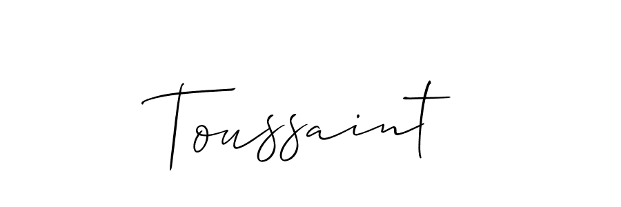 Create a beautiful signature design for name Toussaint. With this signature (Allison_Script) fonts, you can make a handwritten signature for free. Toussaint signature style 2 images and pictures png