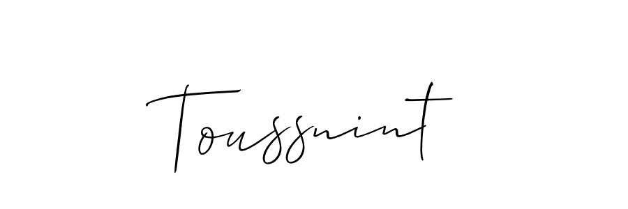 You can use this online signature creator to create a handwritten signature for the name Toussnint. This is the best online autograph maker. Toussnint signature style 2 images and pictures png