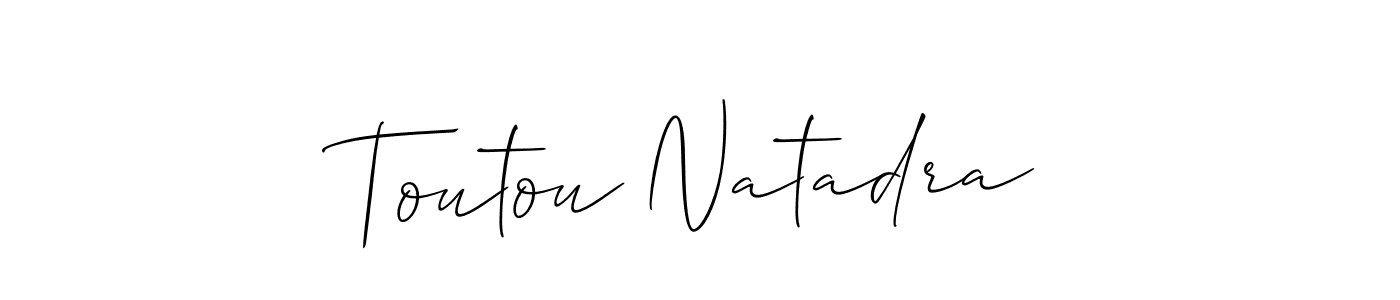 How to make Toutou Natadra signature? Allison_Script is a professional autograph style. Create handwritten signature for Toutou Natadra name. Toutou Natadra signature style 2 images and pictures png