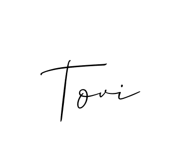 Create a beautiful signature design for name Tovi. With this signature (Allison_Script) fonts, you can make a handwritten signature for free. Tovi signature style 2 images and pictures png