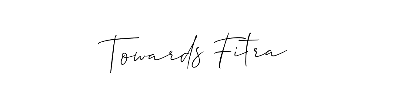 Allison_Script is a professional signature style that is perfect for those who want to add a touch of class to their signature. It is also a great choice for those who want to make their signature more unique. Get Towards Fitra name to fancy signature for free. Towards Fitra signature style 2 images and pictures png