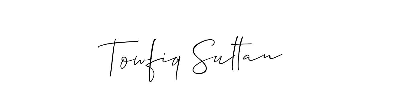 You should practise on your own different ways (Allison_Script) to write your name (Towfiq Sultan) in signature. don't let someone else do it for you. Towfiq Sultan signature style 2 images and pictures png