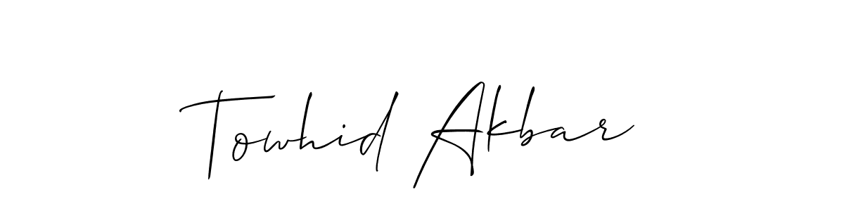 How to make Towhid Akbar signature? Allison_Script is a professional autograph style. Create handwritten signature for Towhid Akbar name. Towhid Akbar signature style 2 images and pictures png