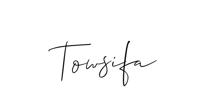 Towsifa stylish signature style. Best Handwritten Sign (Allison_Script) for my name. Handwritten Signature Collection Ideas for my name Towsifa. Towsifa signature style 2 images and pictures png