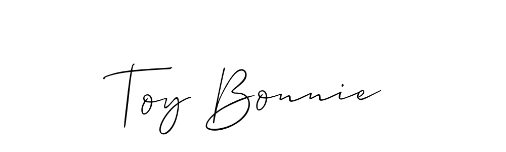 Design your own signature with our free online signature maker. With this signature software, you can create a handwritten (Allison_Script) signature for name Toy Bonnie. Toy Bonnie signature style 2 images and pictures png