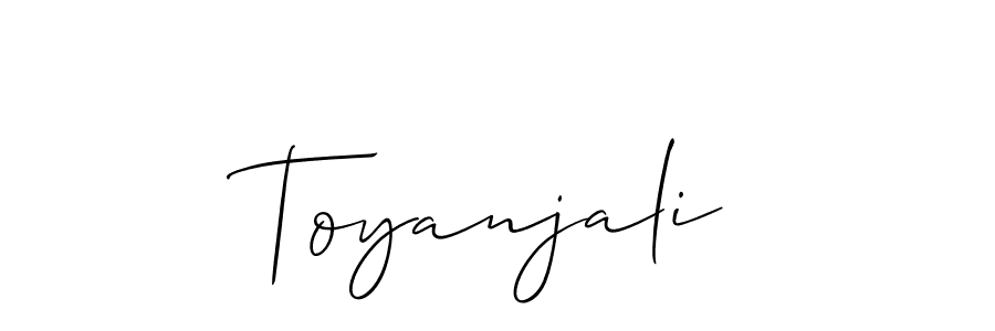 Toyanjali stylish signature style. Best Handwritten Sign (Allison_Script) for my name. Handwritten Signature Collection Ideas for my name Toyanjali. Toyanjali signature style 2 images and pictures png