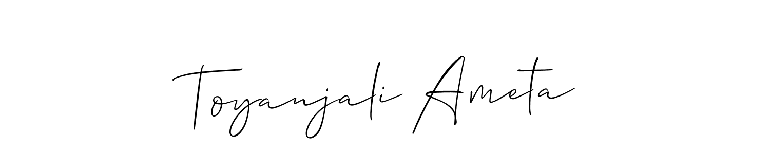 You can use this online signature creator to create a handwritten signature for the name Toyanjali Ameta. This is the best online autograph maker. Toyanjali Ameta signature style 2 images and pictures png