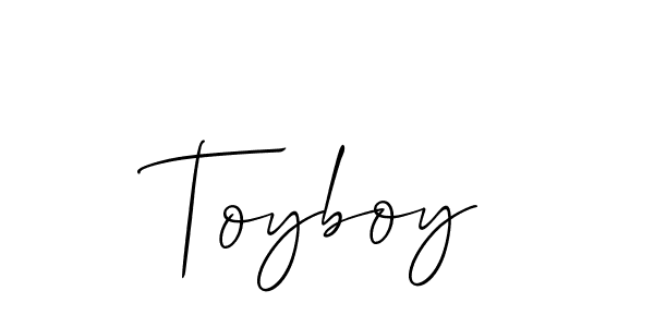 How to make Toyboy signature? Allison_Script is a professional autograph style. Create handwritten signature for Toyboy name. Toyboy signature style 2 images and pictures png