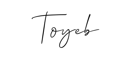 Create a beautiful signature design for name Toyeb. With this signature (Allison_Script) fonts, you can make a handwritten signature for free. Toyeb signature style 2 images and pictures png