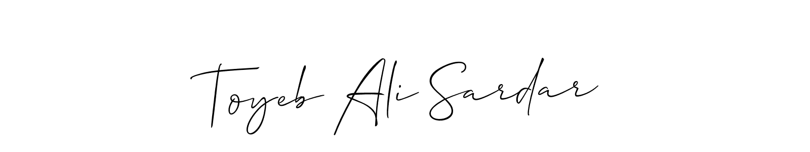 Also we have Toyeb Ali Sardar name is the best signature style. Create professional handwritten signature collection using Allison_Script autograph style. Toyeb Ali Sardar signature style 2 images and pictures png